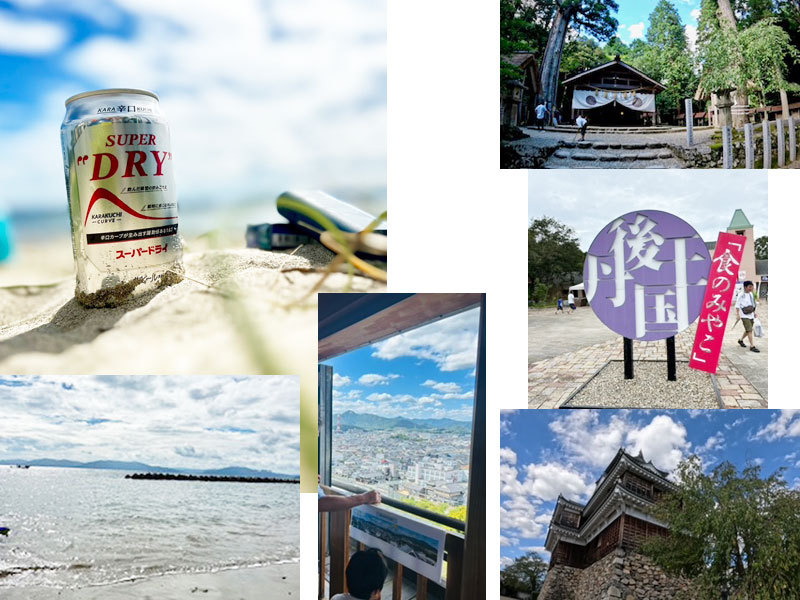 福知山城・元伊勢籠神社・海辺でビール